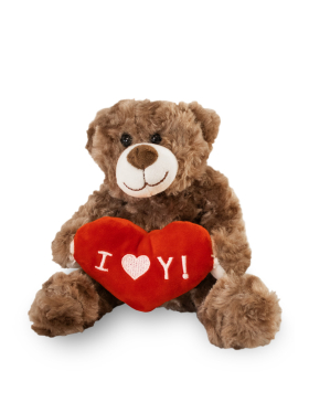 Teddybear dark brown - I love you
