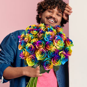 Rose bouquet of rainbow roses Rose bouquet of rainbow roses
