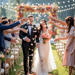 Wedding filled with roses