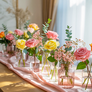 Table decorations with roses