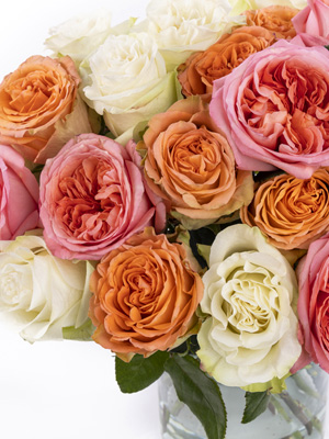 Mixed bouquet salmon-pink-white Mixed bouquet salmon-pink-white