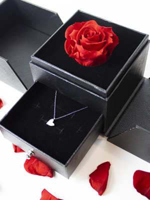 Flowerbox with infinity rose