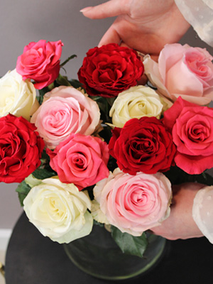 Rose bouquet loving passion